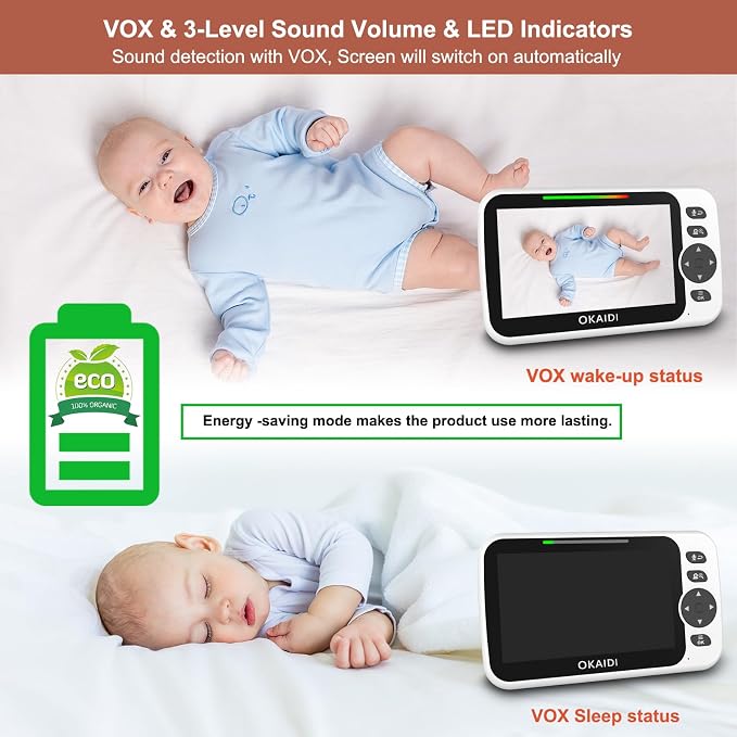 OKAIDI Baby Monitor No WiFi, 1000ft Baby Monitor - Image 8