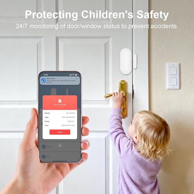 Wireless Alarm System for Home Security, 4.3in Touch Screen 24PcsWiFi+GSM/4G - Image 5
