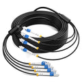 15M/49FT Outdoor Armored LC to LC Fiber Optic Cable, 4 Core OS2 Single Mode by Unknown