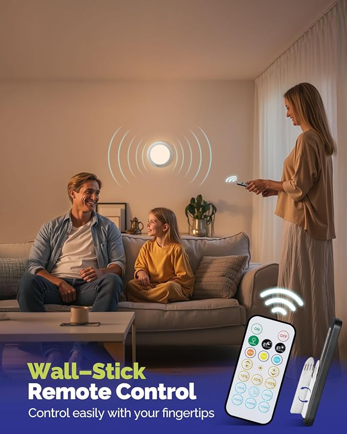 4PCs 10, 000mAh Rechargeable Ceiling Light - Image 7