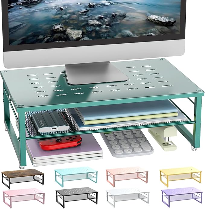 gianotter 2-Tier Metal Monitor Stand Riser, Desk Organizer by gianotter