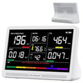 bonoch 16 in 1 Air Quality Monitor Indoor 7" Display 9 AQI+7 Alerts, CO2 by bonoch