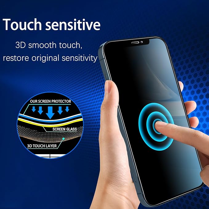 MAYtobe [2+2 Pack Designed for iPhone 12 Pro Max Privacy Screen Protector - Image 6
