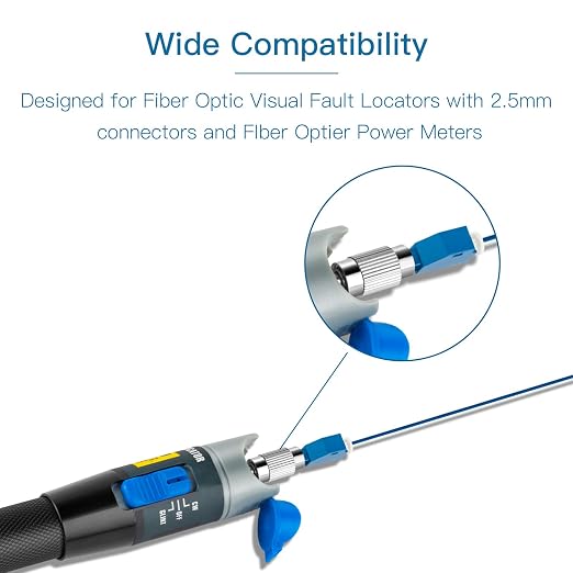 3PCS Visual Fault Locator Fiber Adapter, Fiber Optic Connector, Single Mode - Image 5