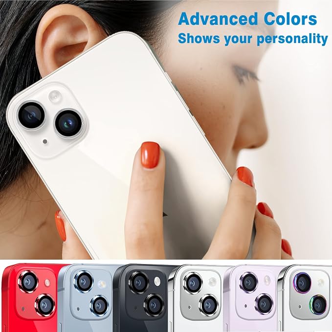 Compatible with iPhone 15 and 15 Plus Camera Lens Protector, Anti-Scratch Lens - Image 8