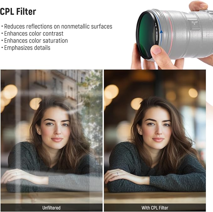 Neewer 55mm UV/CPL/ND Lens Filter Kit - Image 5