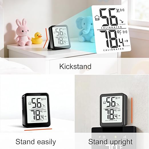 Antonki 2 Pack Room Thermometer Small Hygrometer Indoor Humidity Monitor Sensor - Image 3