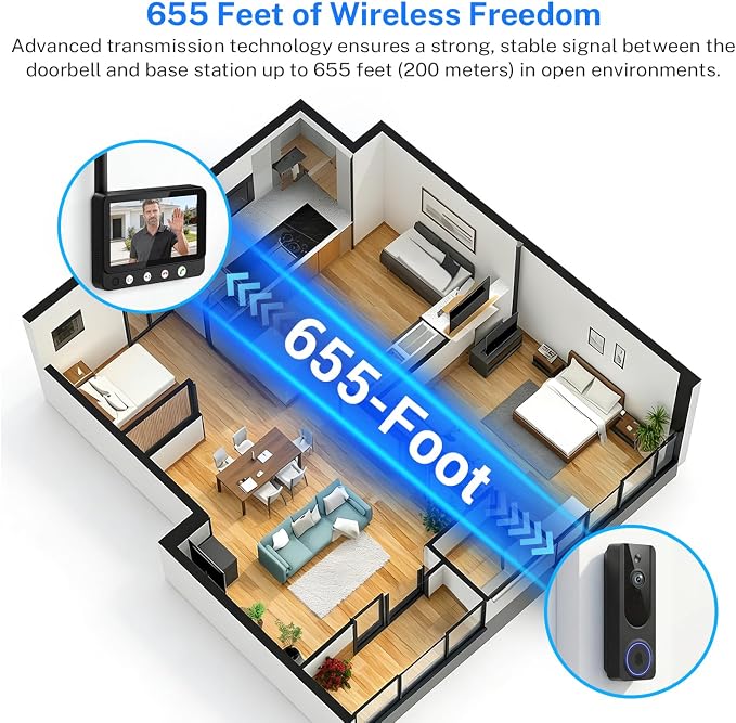 Wireless Doorbell Camera Video Monitor - Image 4