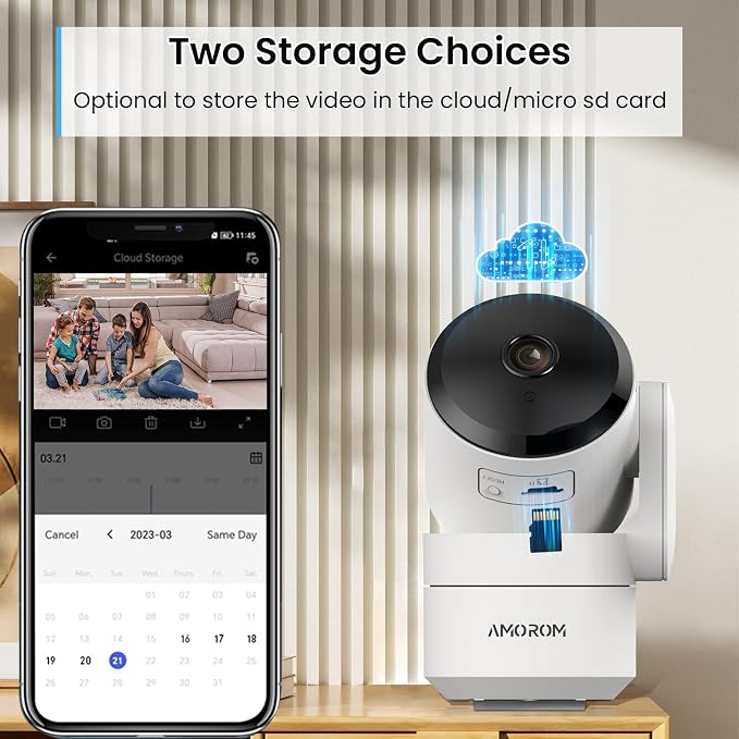 3 Pack Indoor Security Camera, 360° Pan Tilt Home Surveillance Cam, 2-Way Audio - Image 8