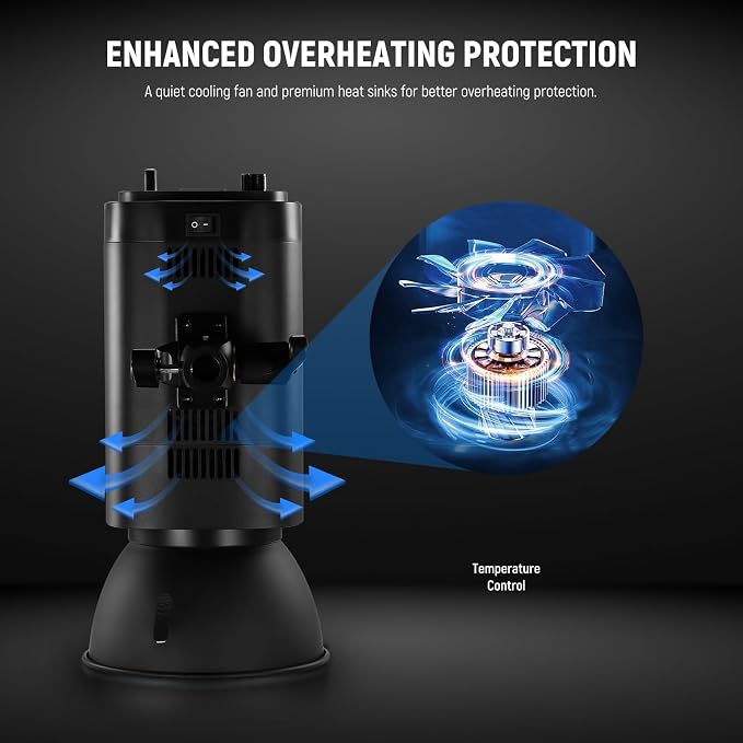 NEEWER 800Ws Studio Monolight Flash Light Kit, S101-400W 5600K Strobe Light - Image 8