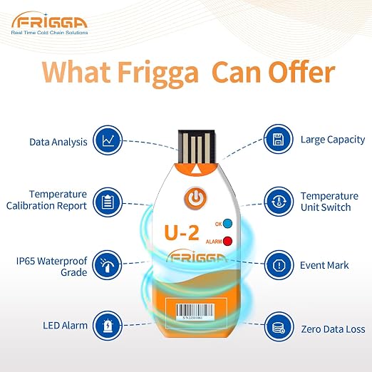 Frigga 50 Pack 100 Days USB Temperature Data Logger Single Use Temperature - Image 6