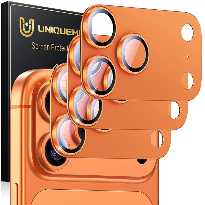 UniqueMe for 3 Pack iPhone 17 Pro Max Camera Lens Protector by UniqueMe