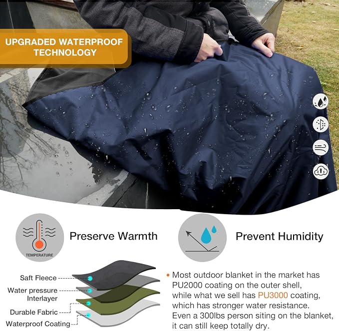 DUKUSEEK Large Waterproof Stadium Blanket - Image 8