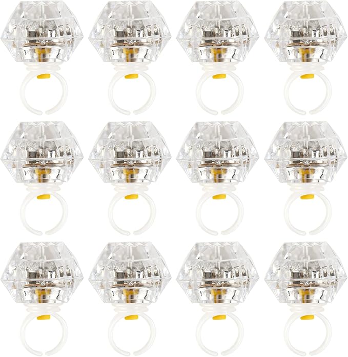 Flashing Led Light up Rings Toys, Colorful Blinking Bumpy Rings by DAOKEY