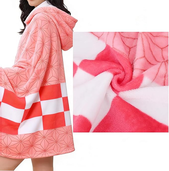 Juejuezi Hooded Wearable Blanket Hoodie Throw Blanket Cloak Cosplay Costume - Image 3