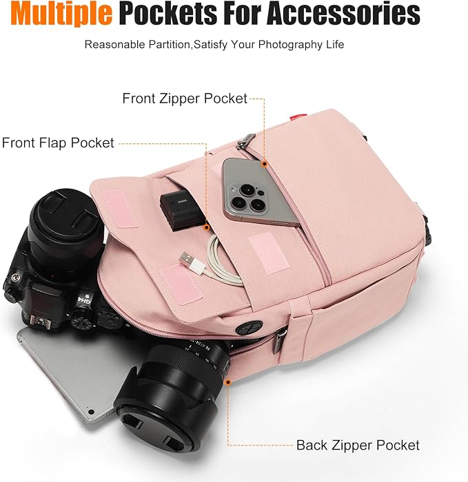 Cwatcun Camera Bag Small Compact Camera Sling Case, Waterproof Canvas Crossbody - Image 3