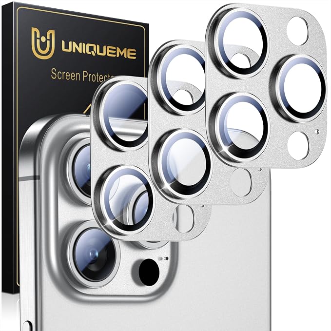 UniqueMe for 3 Pack iPhone 15 Pro/iPhone 15 Pro Max Camera Lens Protector by UniqueMe