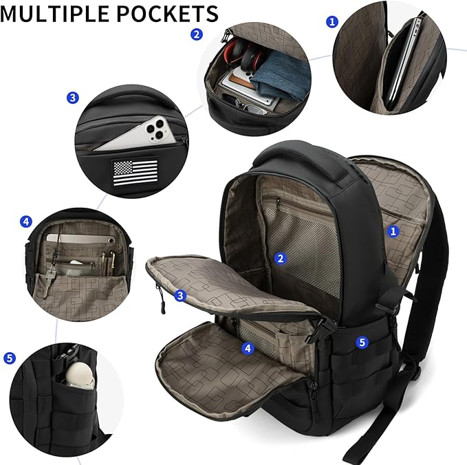 Wotony Military tactical backpack, backpack - Image 3