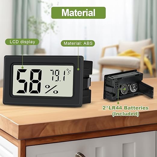 Humidity Meter Indoor Thermometer 6-Pack Mini Digital Thermometer Hygrometer - Image 5