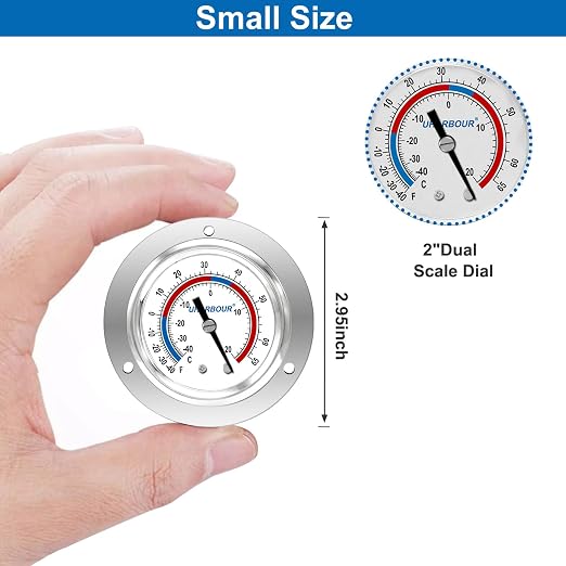 Cooler Thermometer Comercial Freezer Thermometer Capillary Design Refrigeration - Image 3