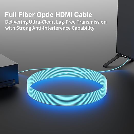 RUIPRO 8K Detachable Full Fiber Optic Armored HDMI 2.1 Cable 165FT, Ultra High - Image 5