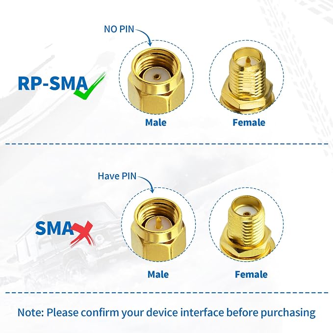 Yuslao WiFi Antenna Extension Cable 2ft 60cm RP-SMA Male to RP-SMA Female Low - Image 4