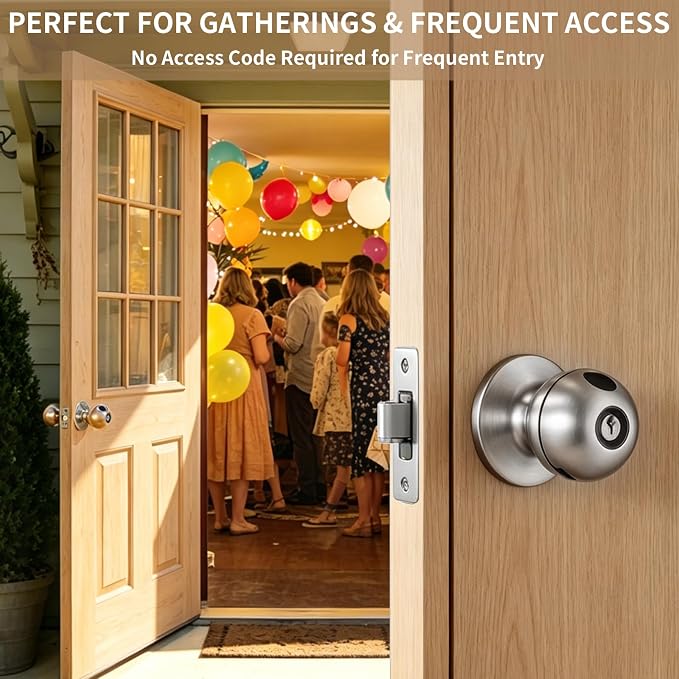 Fingerprint Door Lock, Self-Learning Biometric Smart Door Knob | 4 Modes - Image 6
