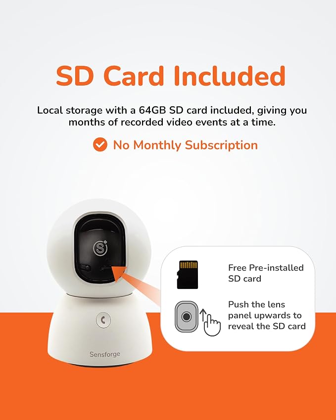 SensForge 2.5K Pan-Tilt Security Camera, 360° Dual-Band WiFi Camera - Image 6