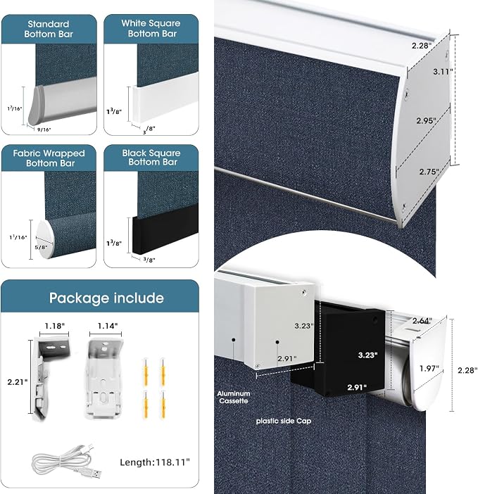SmartWings Motorized 100% Blackout Shades Blinds, Custom Size, Cordless Window - Image 6