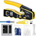 RJ45 Crimp Tool Kit Pass Through Ethernet Crimper by YWNEGWE