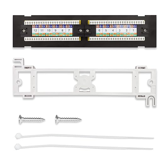 iwillink 12-Port Mini Vertical Cat6 Patch Panel, 10Gbps Network Panel - Image 2