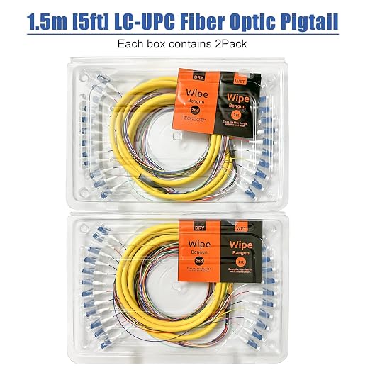 4Pack LC UPC 12 Fibers OS2 Single Mode Bunch Fiber Optic Pigtail, SingleMode - Image 6