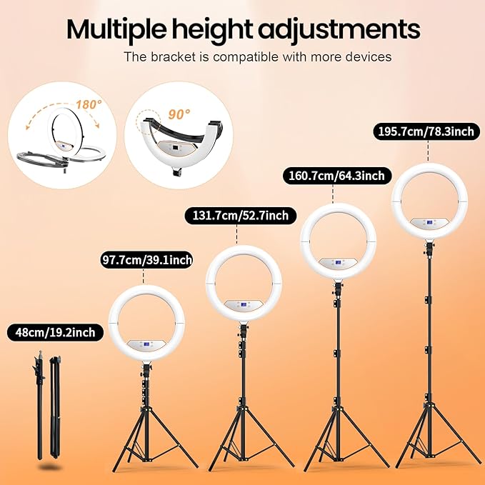 18" Foldable Ring Light with Stand - Image 6