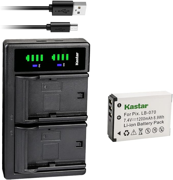 Kastar LB-070 Battery and LTD2 USB Charger Replacement by Kastar