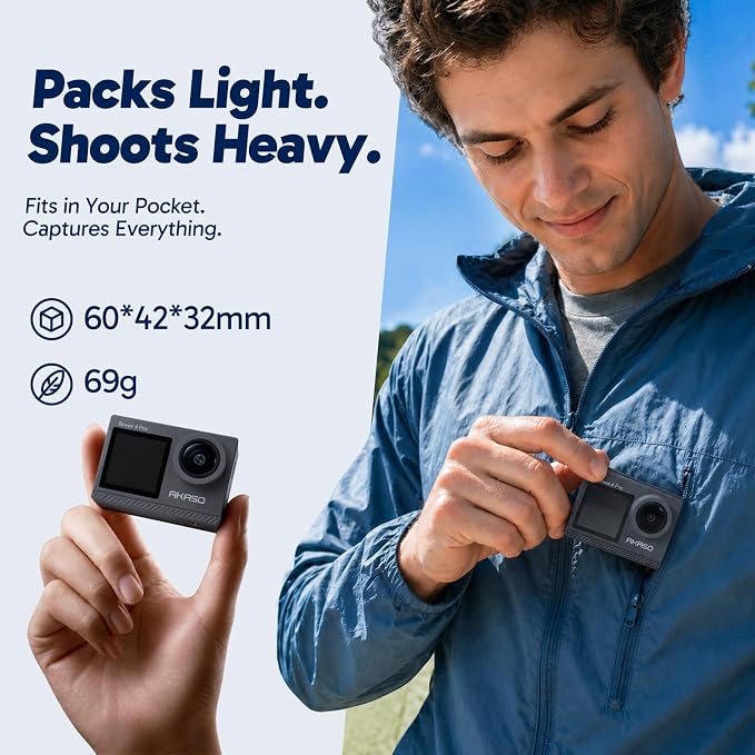 AKASO Brave 4 Pro 4K30FPS Action Camera - 131ft Underwater Camcorder Waterproof - Image 6