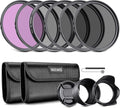 NEEWER 67mm Lens Filter Kit: UV, Lens Hood and Lens Cap Compatible by Neewer