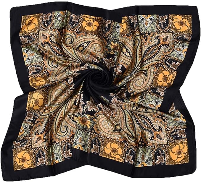 4Pcs Silk Head Scarves for Women Satin Hair Scarf 35”Large Square Bandana Silk - Image 2