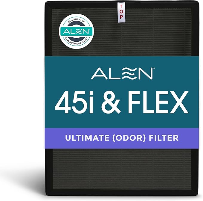 Alen 45i & Flex Replacement Air Filter, B4-Odor H13 True HEPA + Carbon Catalyst by AlenCorp