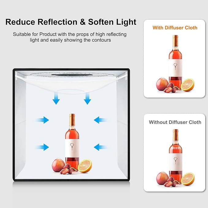 Light Box Photography 20x20in, PULUZ Portable Photo Studio Light Box - Image 5