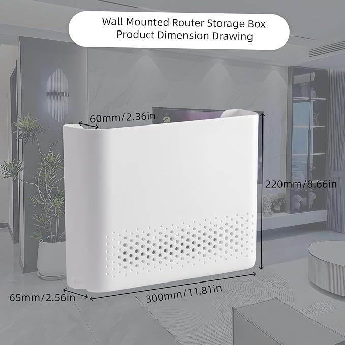 Wall Mounted Router Storage Box WiFi Router Organizer - Image 3