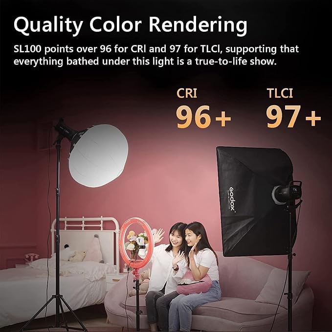 Godox SL100D 100W Daylight LED Video Light – 32, CRI 96+, Bowens Mount LED - Image 6