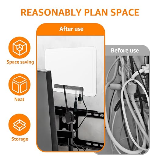 in Wall TV Media Box 9 Inch, Recessed TV Outlet Network Enclosure, Recessed - Image 6