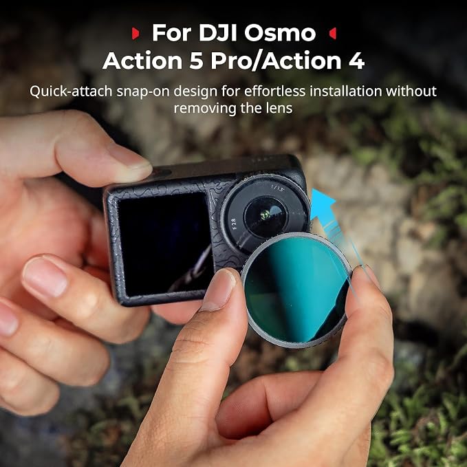 SmallRig ND Filter Kit for DJI Osmo Action 5 Pro/Action 4, 5 Pack CPL FS ND8 - Image 6