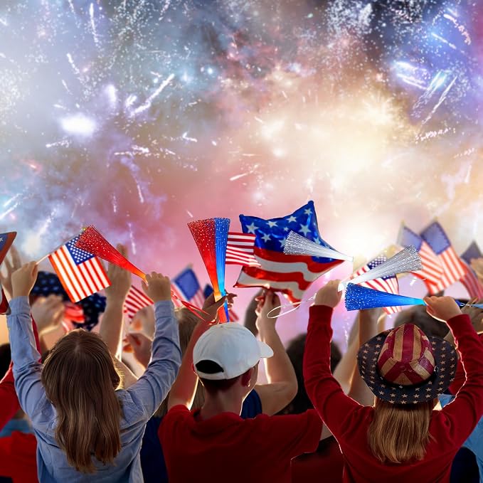 4th of July Red White Blue Glow Sticks Toys Gifts - Image 6