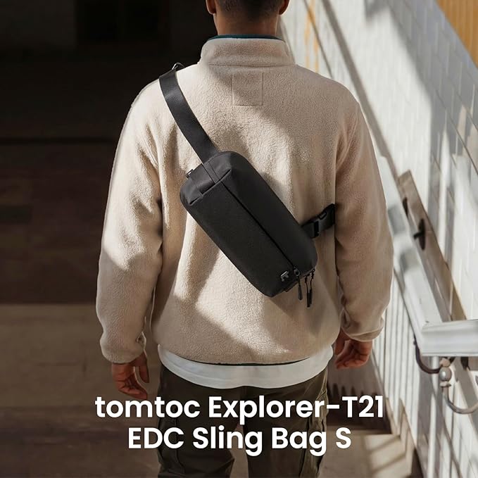 tomtoc Compact EDC Sling Bag 3L-10L, Minimalist Crossbody Bag Chest Shoulder - Image 8