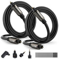 Elecan Optical Audio Cable 6 Ft/2 Pack Digital Audio Toslink Cable Cord-Fiber by Elecan