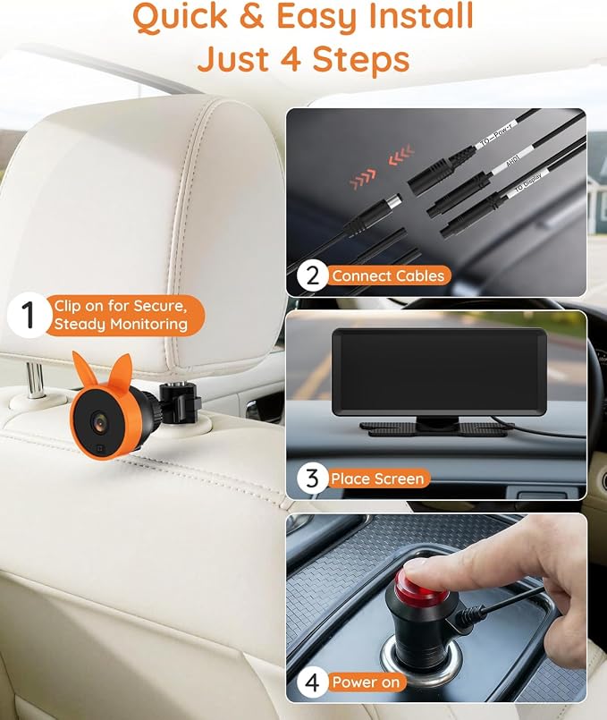 Babyvue BV3 MAX Dual Car Camera Baby Monitor - Image 8