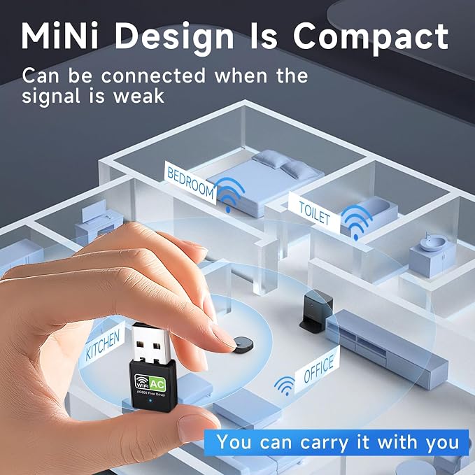 USB WiFi Adapter, 600Mbps Dual Band - Image 5