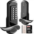 Mechanical Door Lock with Handle, Left Handed Keyless Entry Door Lock with by Elemake