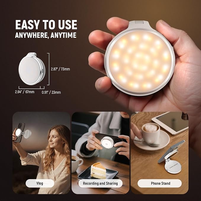NEEWER Basics Magnetic LED Selfie Light Compatible - Image 8